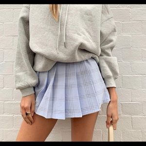 Y2K pleated school girl mini skirt